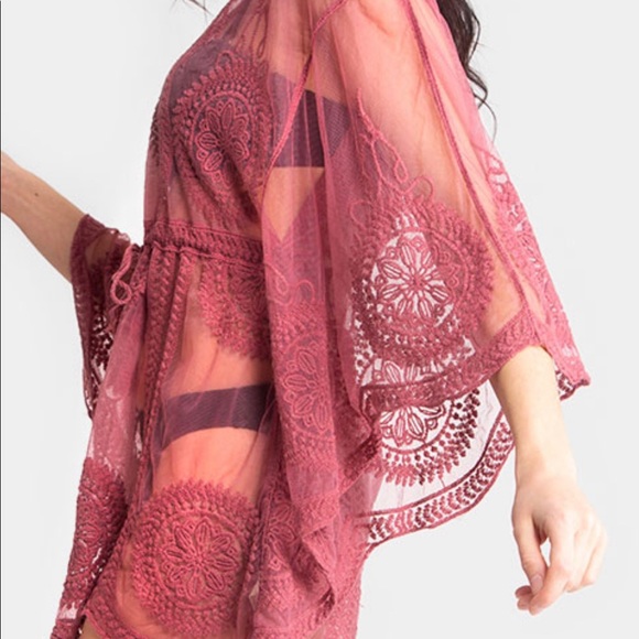 Mauve Beach Cover Up - New With Tags - Picture 3 of 3